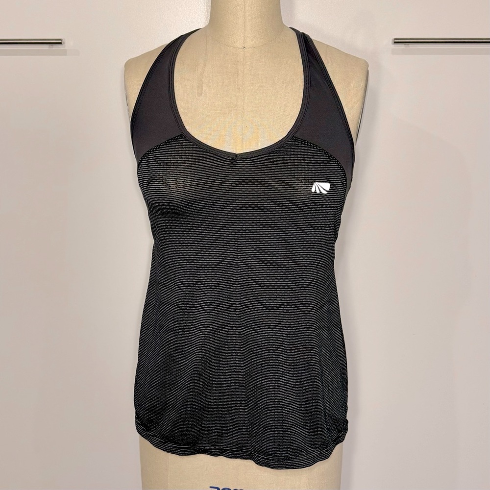 Marika Black & Gray Tech Dry Wik Work Out Tank S